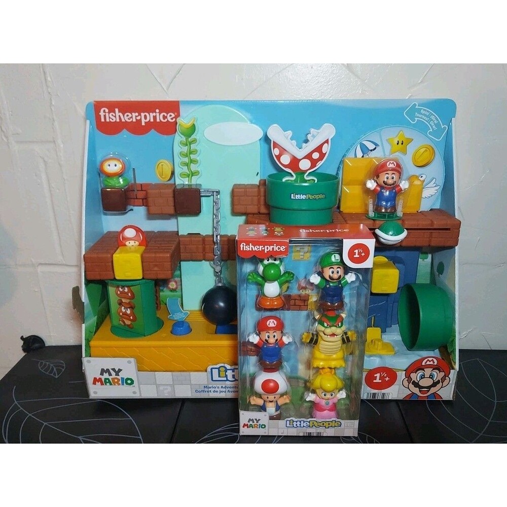 Fisher-Price Little People My Mario Adventure Playset Musical + 6 Figures Set